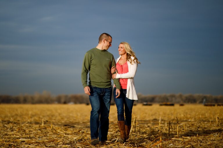 Kinsey Hindman and Sam Moses celebrate their engagement at their family farm in Longmont, Wednesday, Jan. 9, 2019. Photo by Justin Edmonds